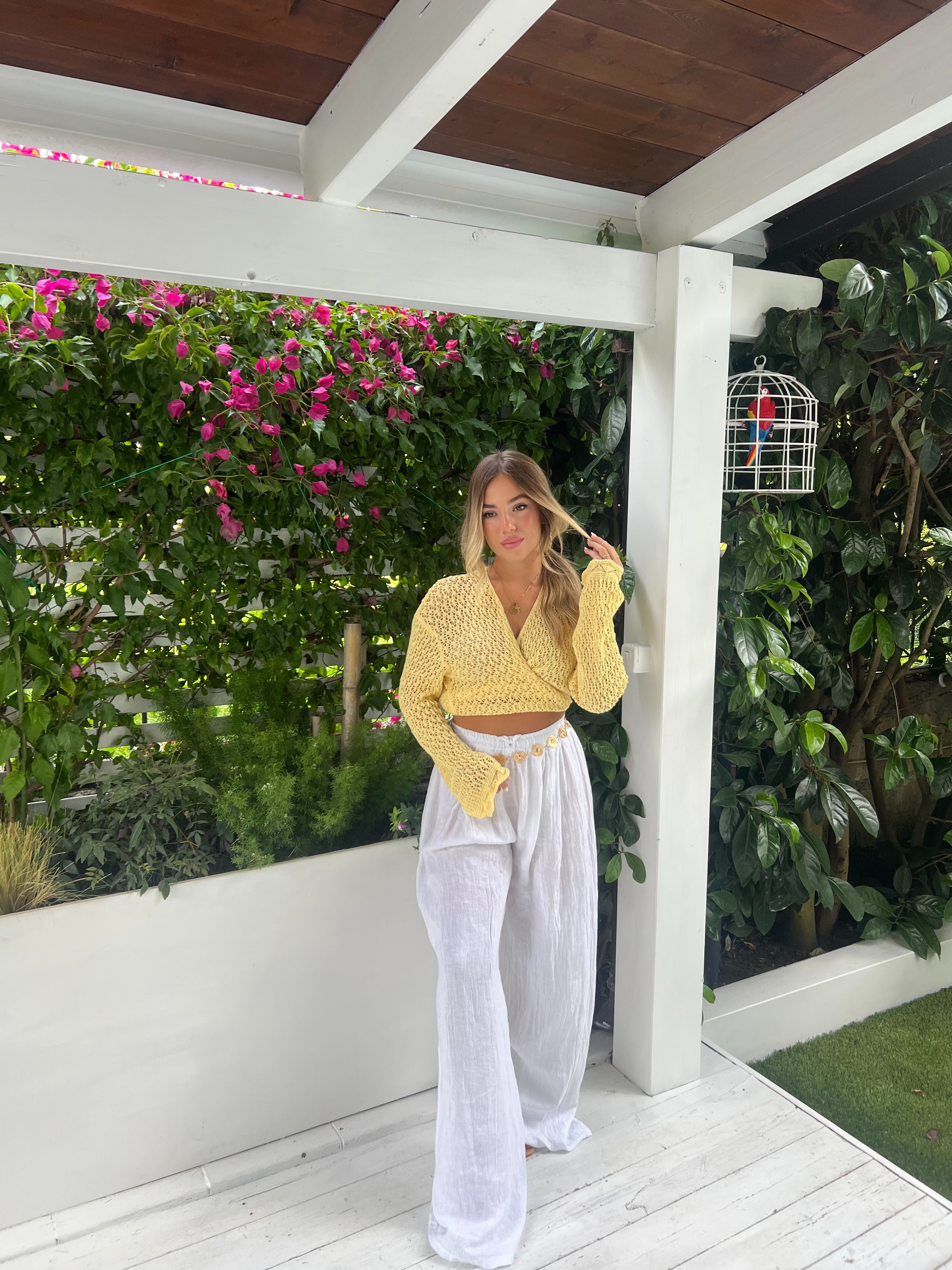 Pantalone 100% lino