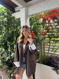 Blazer Gessato Brown