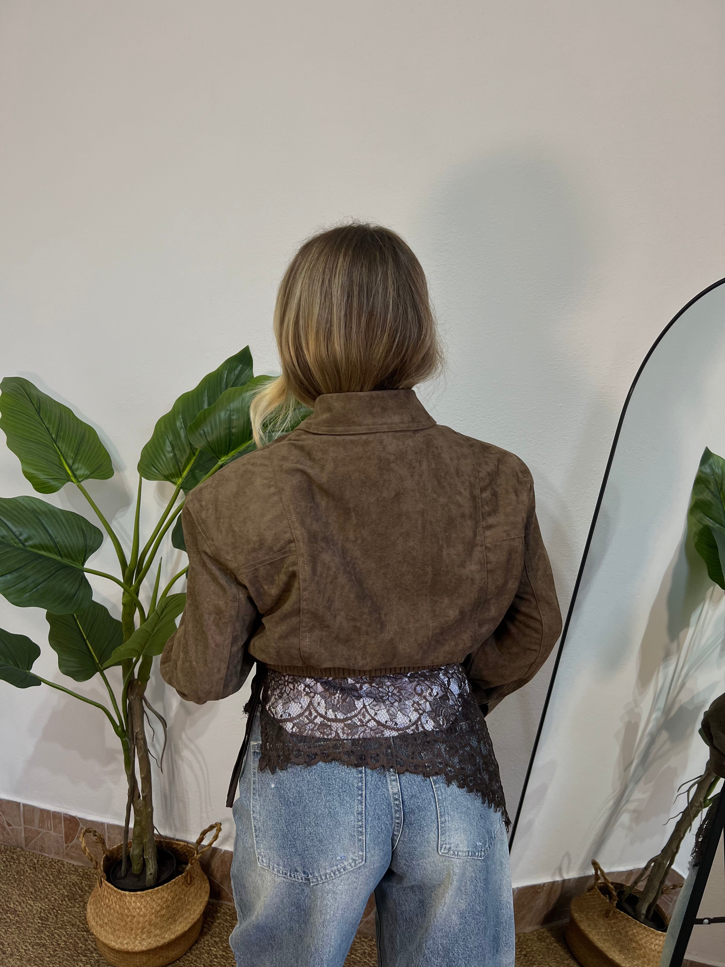 Bomber camoscio brown