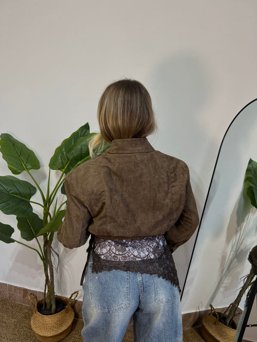 Bomber camoscio brown