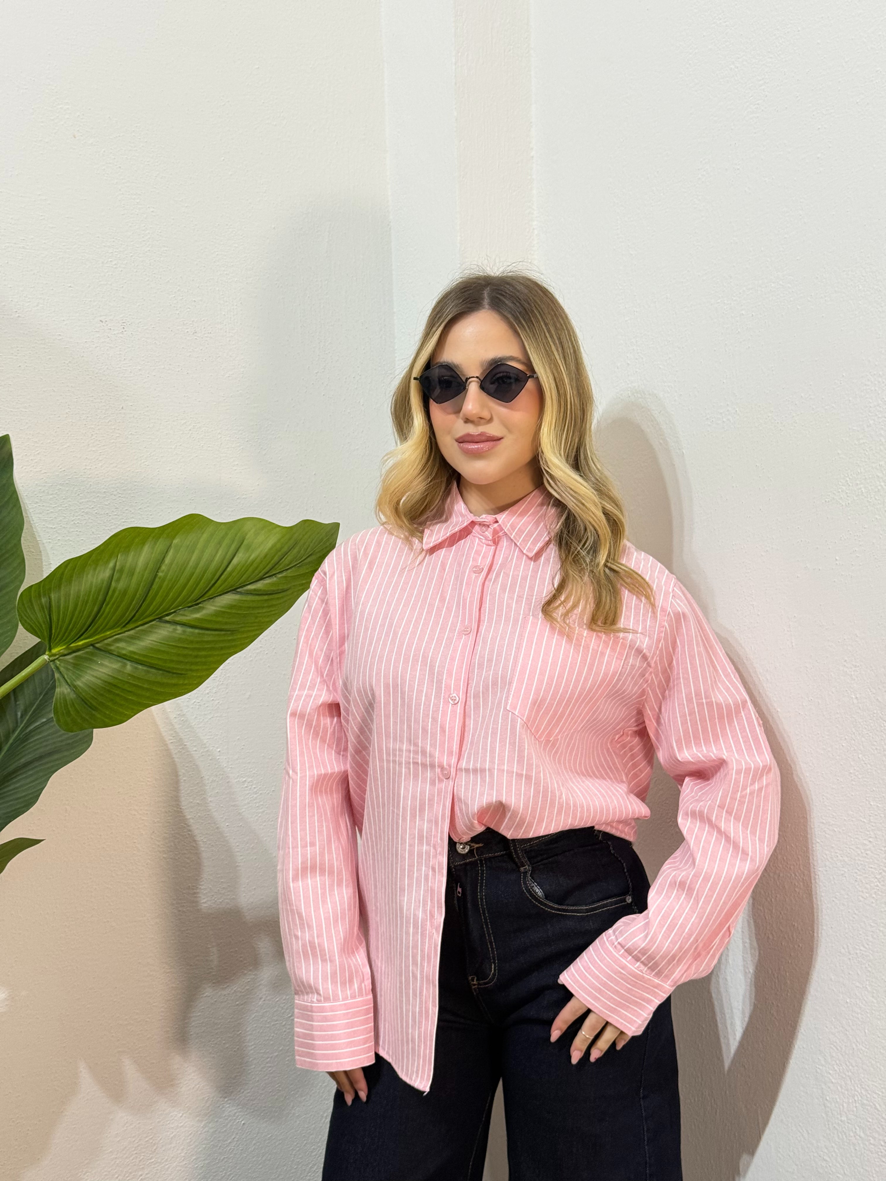 Camicia pink stripes