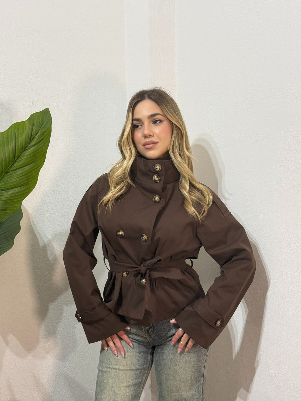 Trench Soft con collo