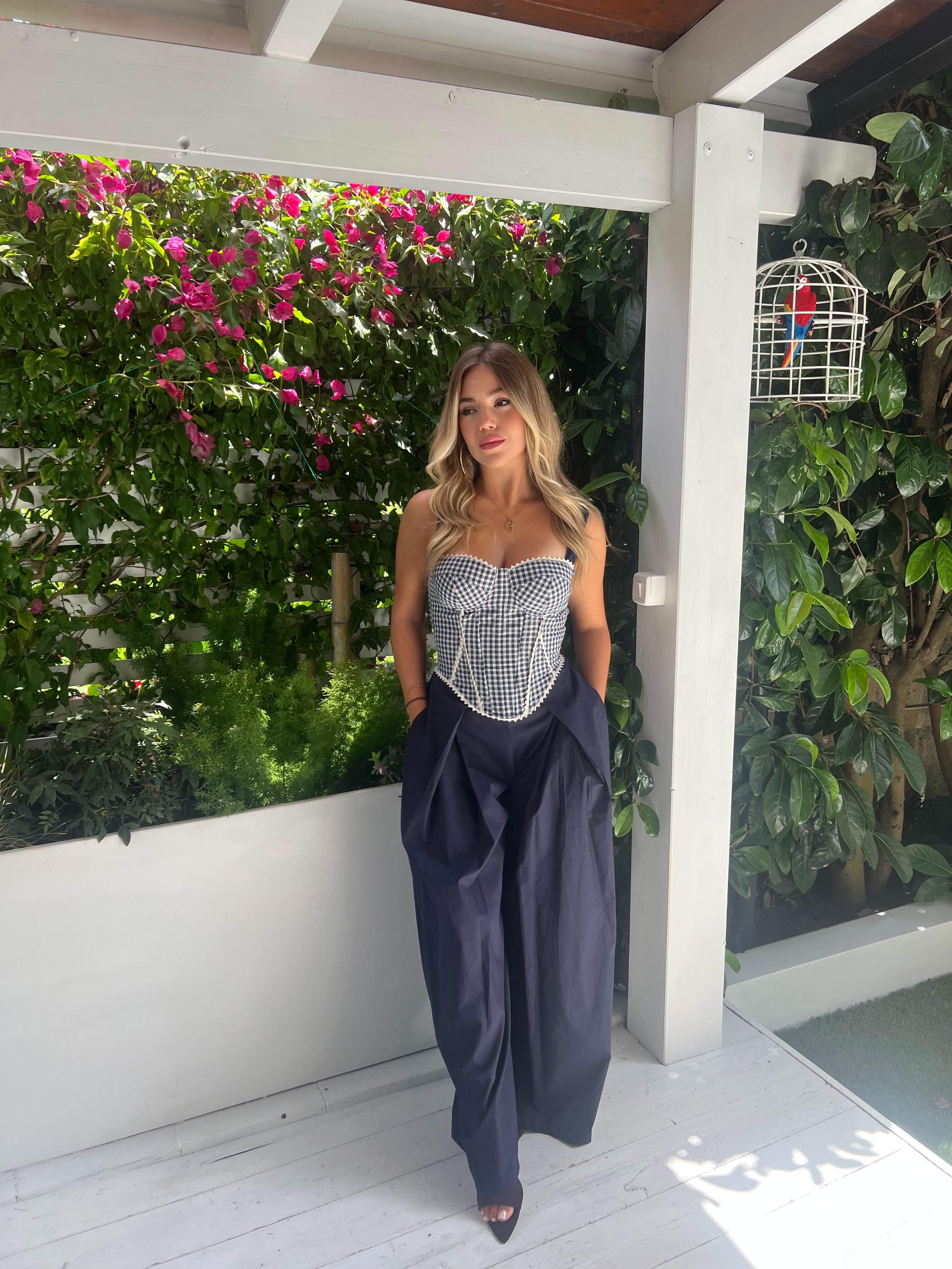 Pantalone Balloon blu navy