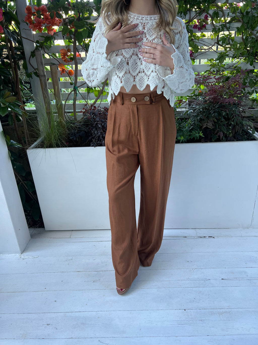 Pantalone in misto lino