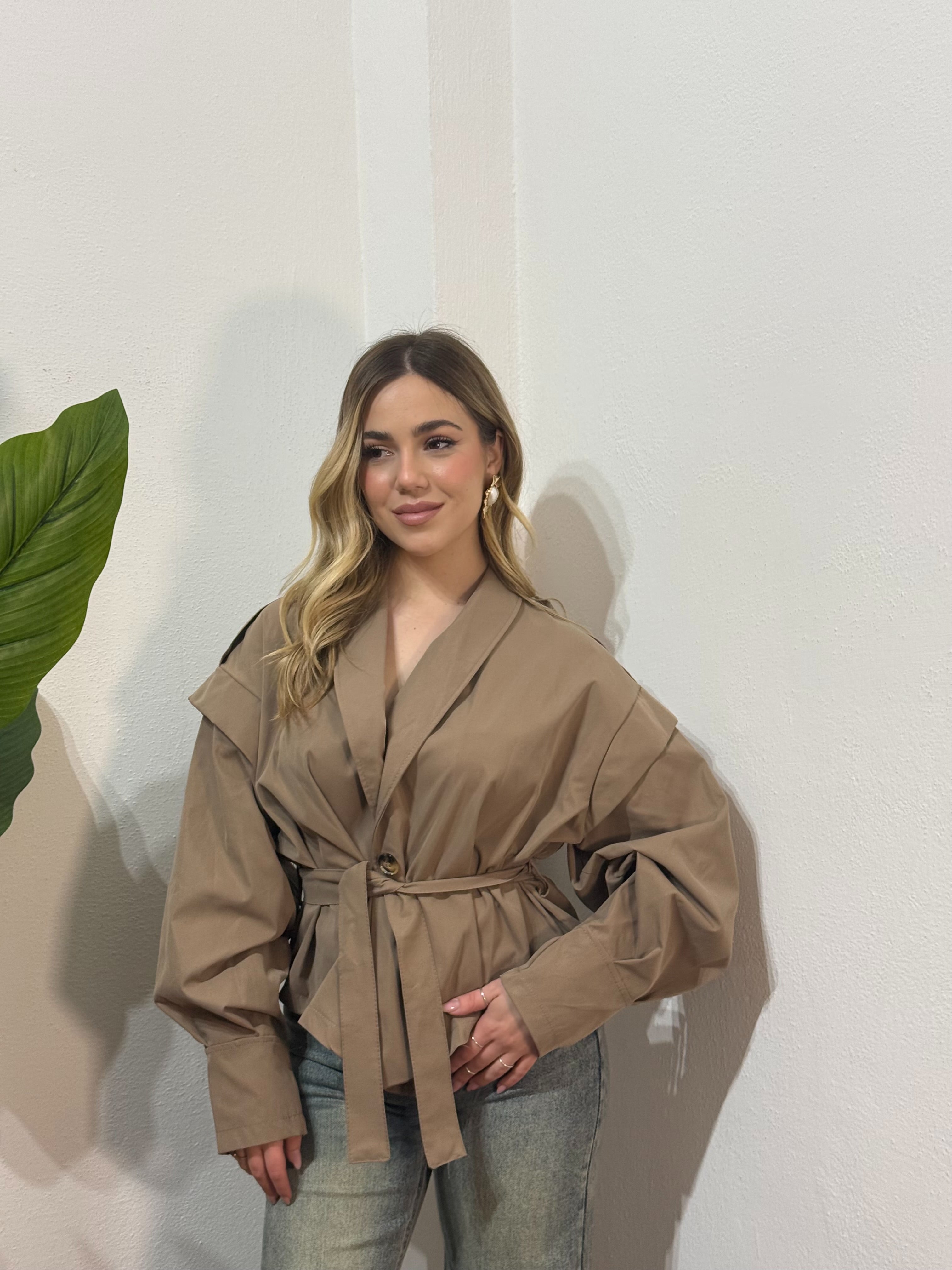 Trench Soft collo basso