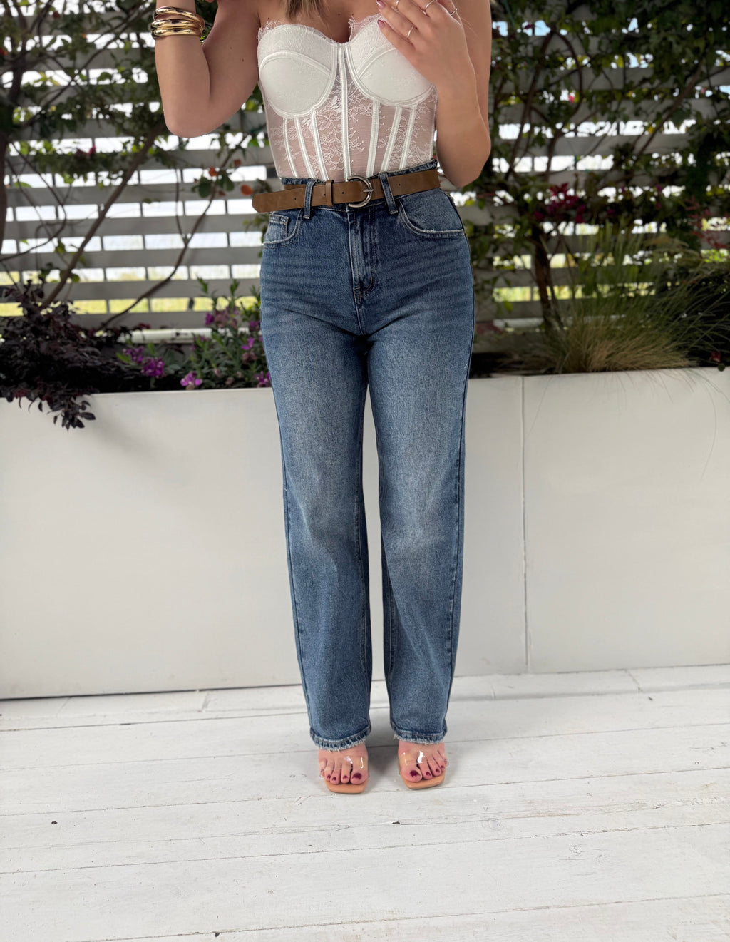 Jeans straight ankle