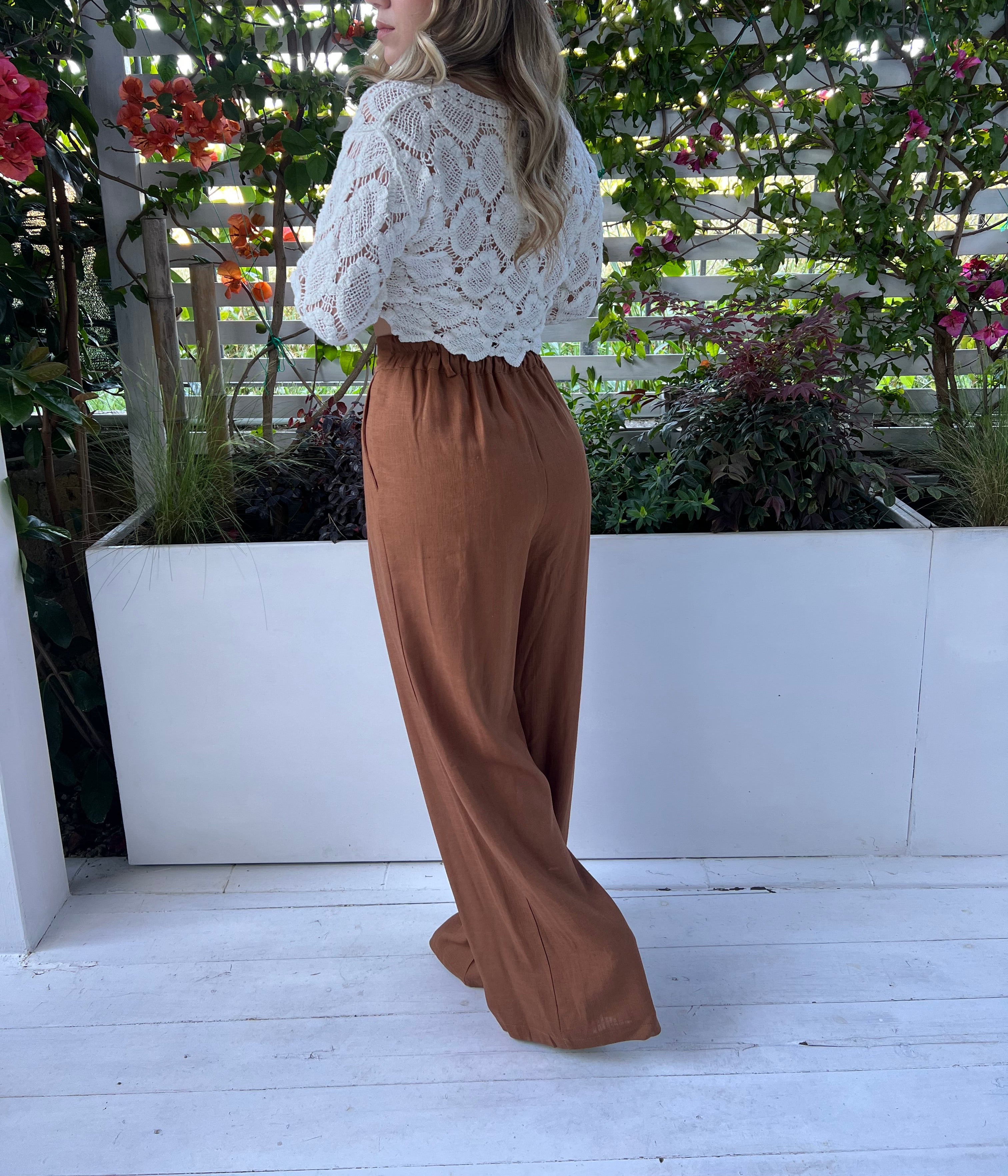 Pantalone in misto lino
