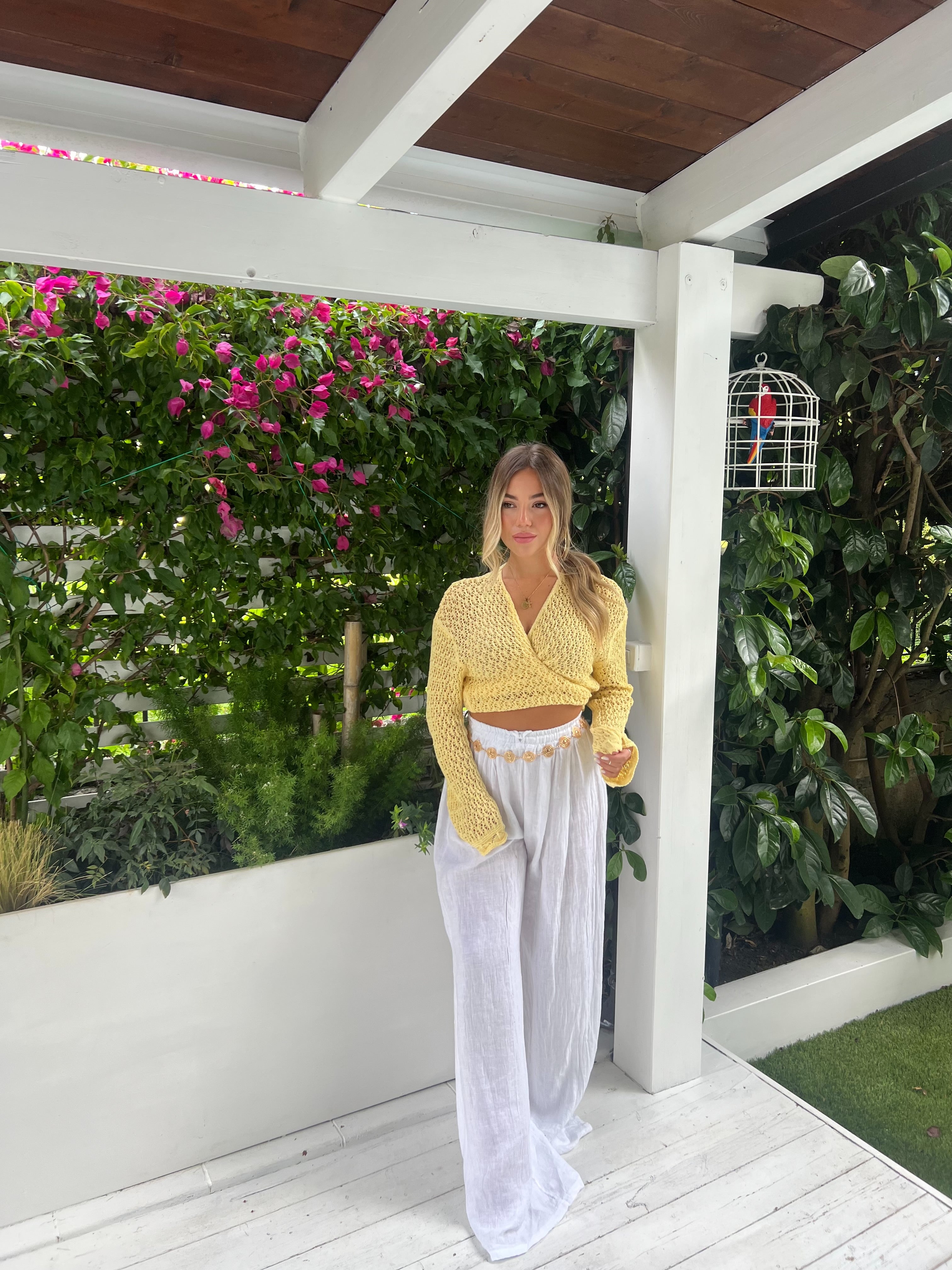 Pantalone 100% lino